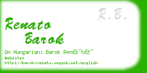 renato barok business card
